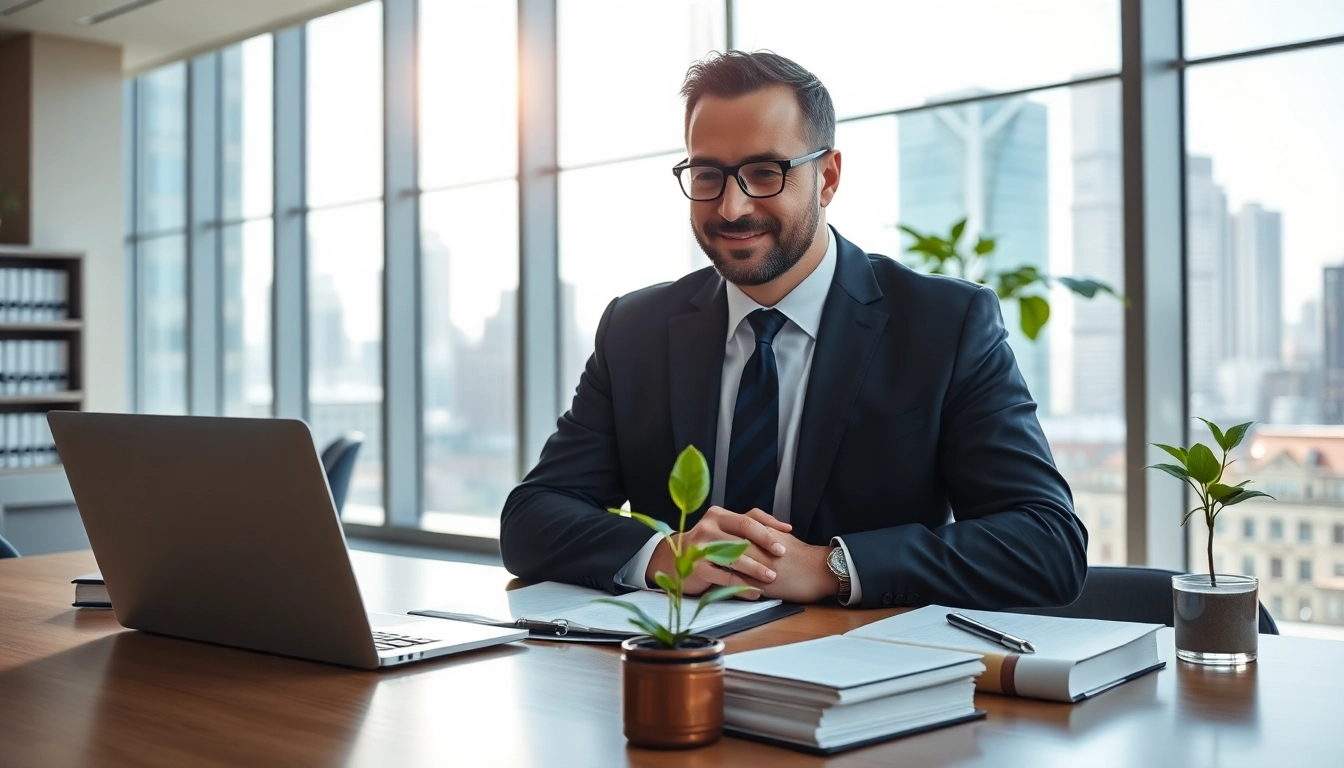 Ppc for lawyers showcased in a vibrant office space highlighting a lawyer's expertise and commitment.