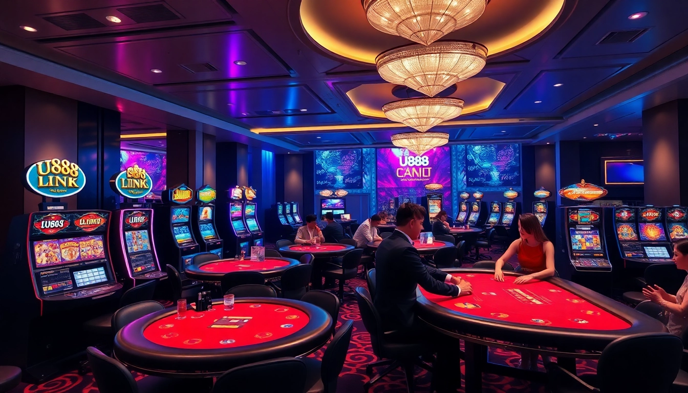 Engage with U888 link mới at a luxurious casino featuring vibrant games and enthusiastic players.