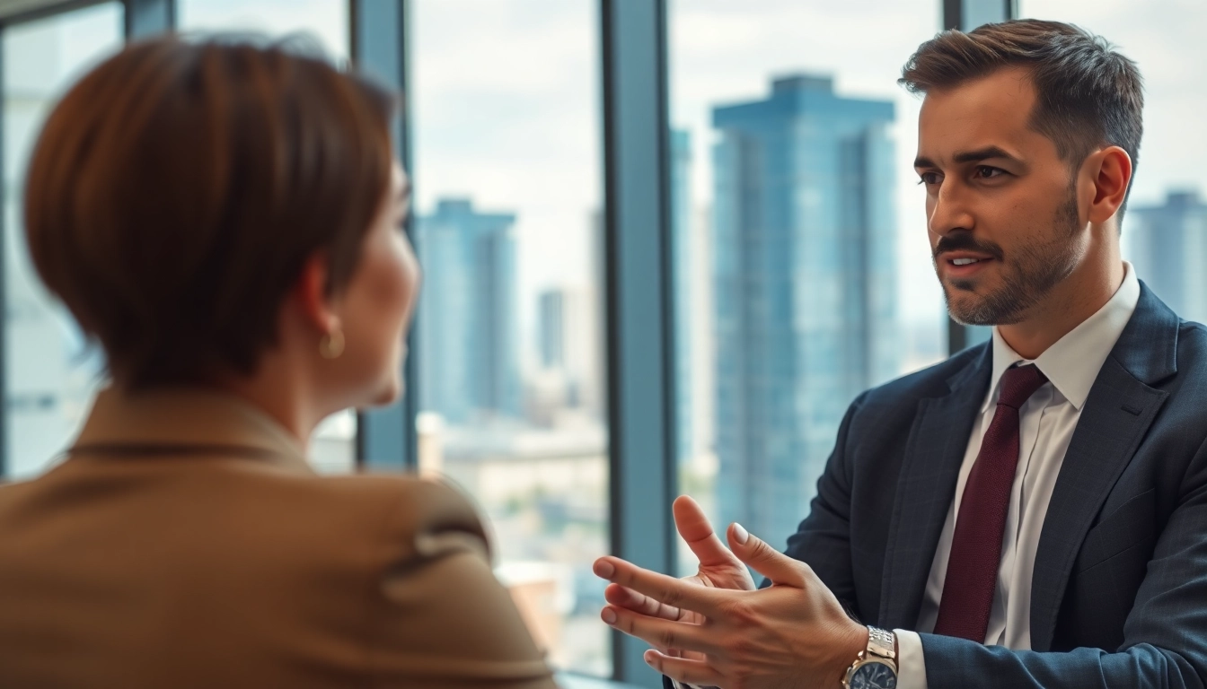 Clearwater truck accident lawyer consulting with a client in a professional office setting.