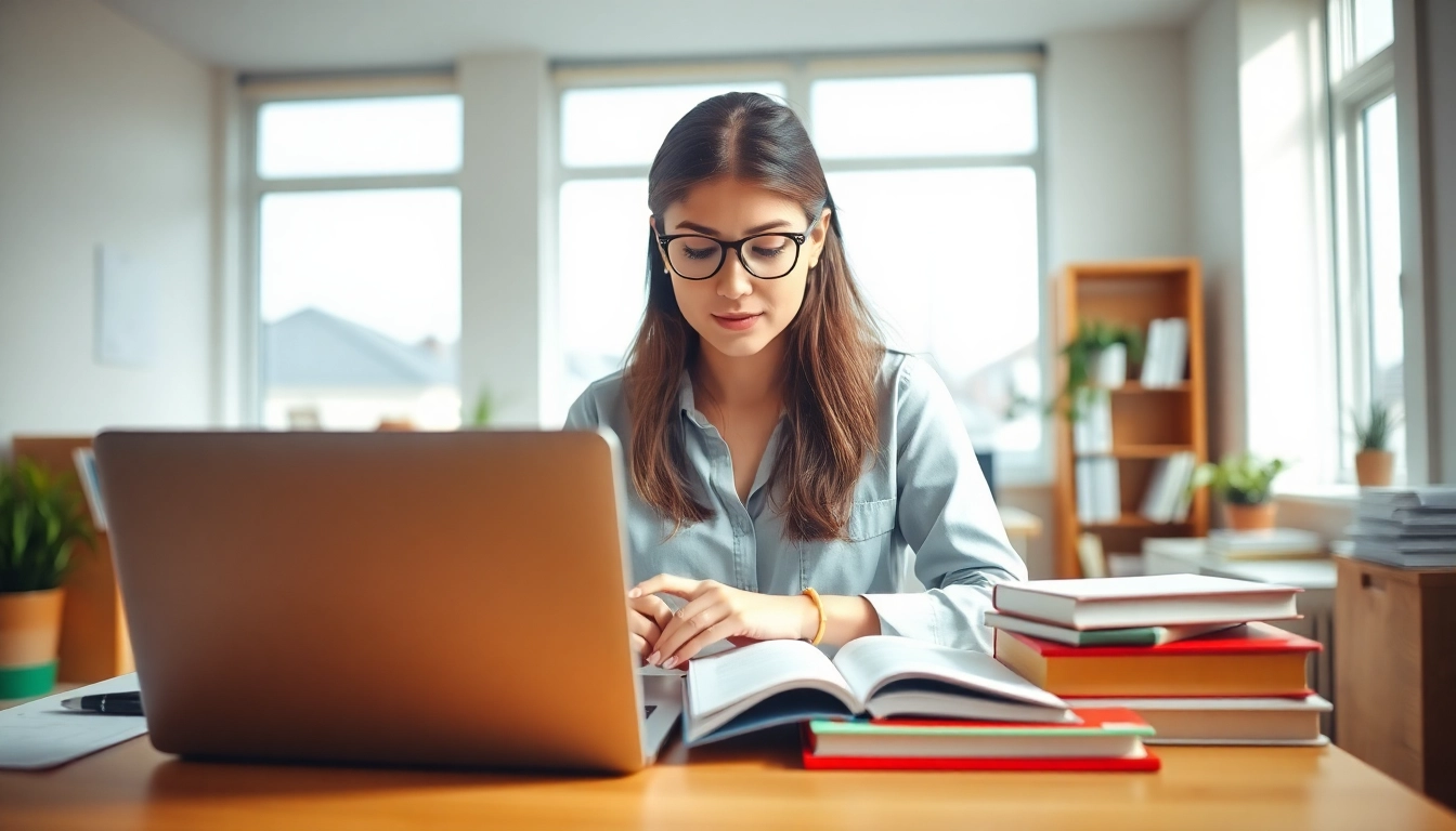 Pay someone to take TOEFL exam for focused student studying in a bright room.