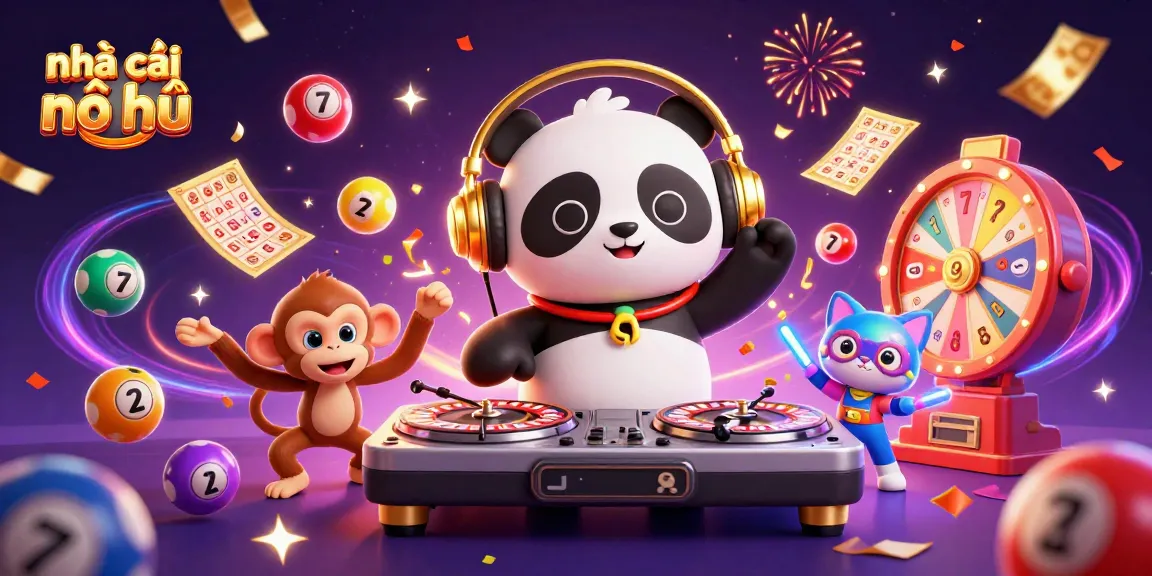 Spin and win at nhà cái nổ hũ with 3D characters and vibrant casino elements.