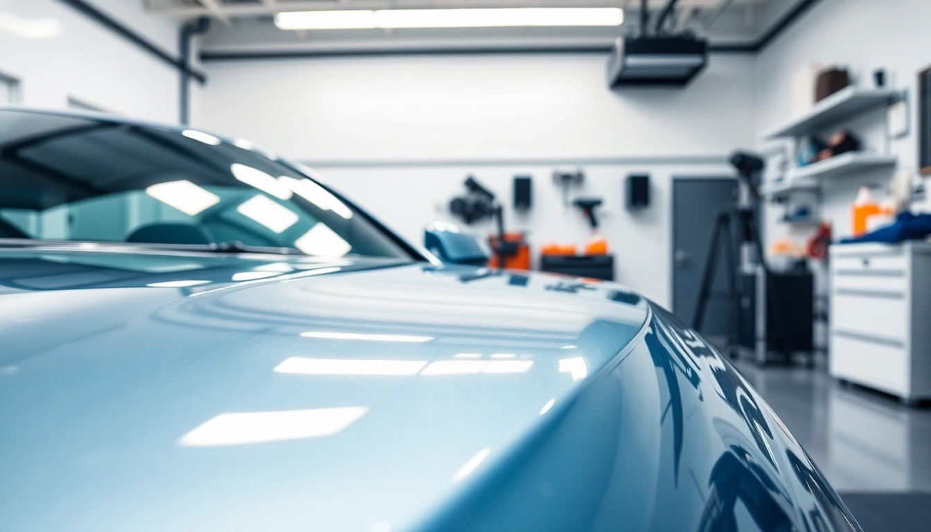 Enhancing vehicle shine with salt protection ceramic coating in professional detailing setup.