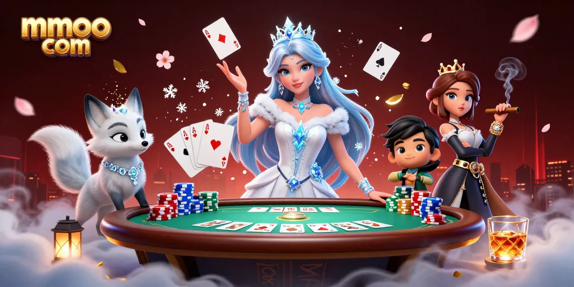 Win big at mmoo com while enjoying a vibrant poker scene with a glamorous ice queen.
