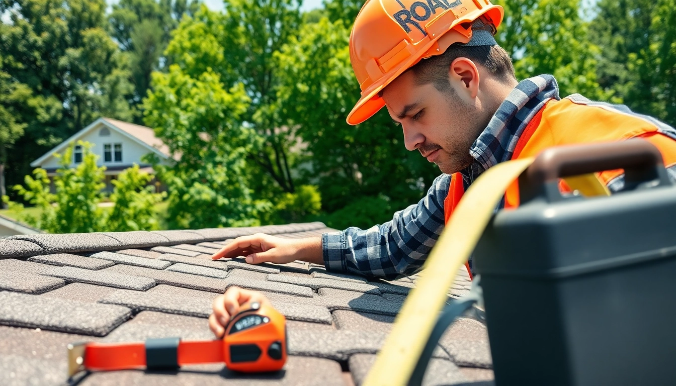 Roofer checking a roof in South Jersey, highlighting expert craftsmanship and quality.