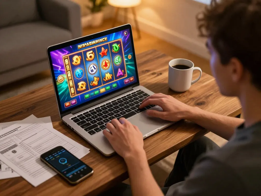 Engage with go8.onl for thrilling online slot gameplay in a cozy home setting.