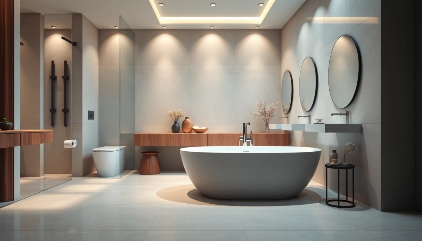 Enhance your space with stunning bathroom remodelling featuring modern design elements.