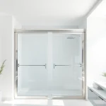 Showcase shower doors sliding with sleek glass design enhancing modern bathroom aesthetics.
