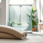 Genießen Sie die elegante sonni Duschkabine 100x100 in einem modernen Badezimmer mit stilvollen Details.