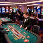 FC88 players celebrating wins at vibrant roulette tables, capturing the thrill of the casino atmosphere