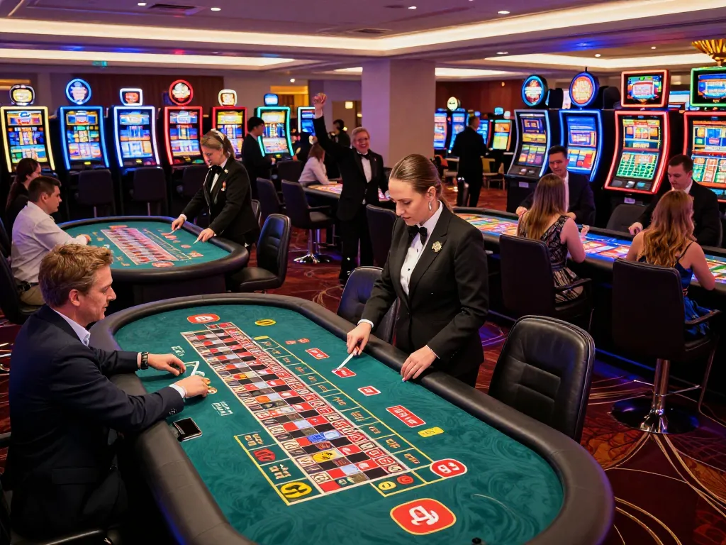 FC88 players celebrating wins at vibrant roulette tables, capturing the thrill of the casino atmosphere