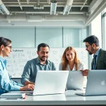Find trusted msp companies near me collaborating in a modern office setting.