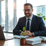 Ppc for lawyers showcased in a vibrant office space highlighting a lawyer's expertise and commitment.