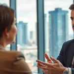 Clearwater truck accident lawyer consulting with a client in a professional office setting.