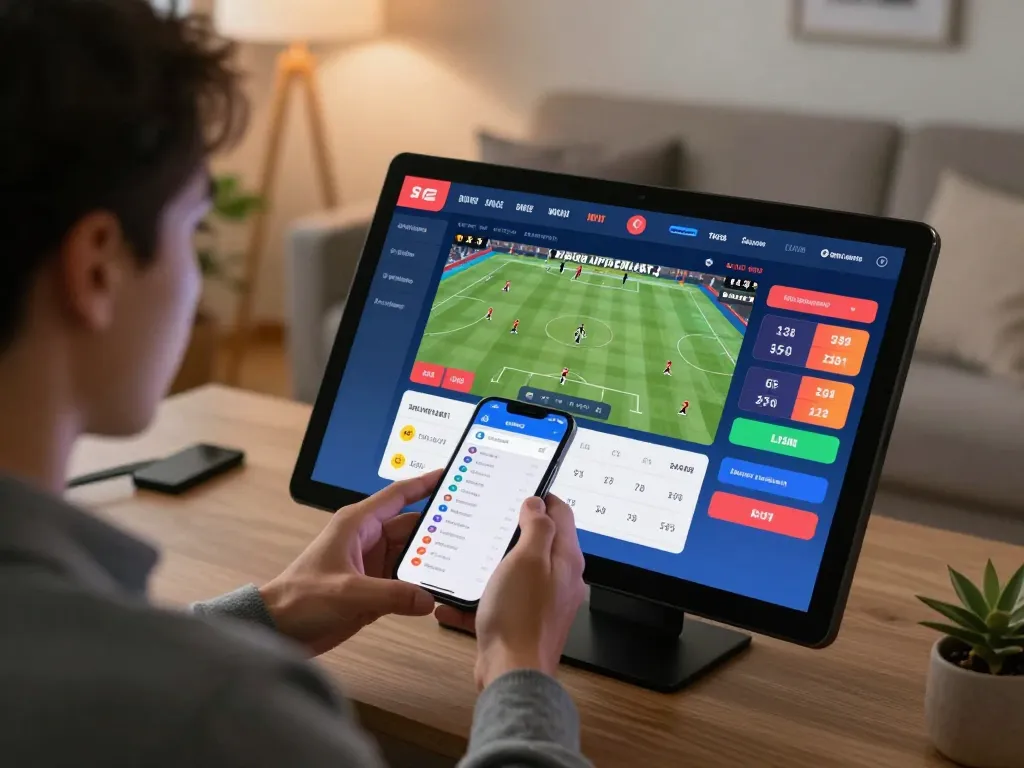 Engaging with tỷ lệ kèo nhà cái 5 on an online sports betting platform, showcasing strategic gameplay.