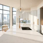 Luxury home remodel Austin showcasing an elegant kitchen with high-end finishes and natural light.
