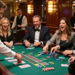 Experience the thrill of lv 88 blackjack with players celebrating big wins and strategic plays.