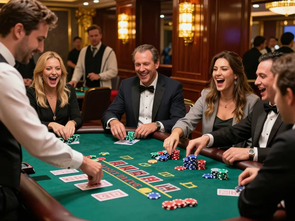 Experience the thrill of lv 88 blackjack with players celebrating big wins and strategic plays.