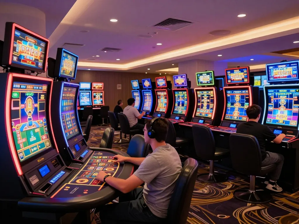 Players enjoying an engaging online gambling experience at Luck8 with vibrant gaming options and welcoming atmosphere.
