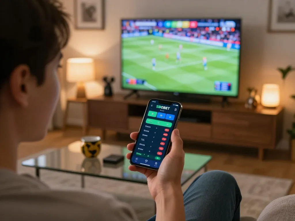 Kegembiraan taruhan olahraga SBOBET di rumah dengan acara olahraga langsung di TV.