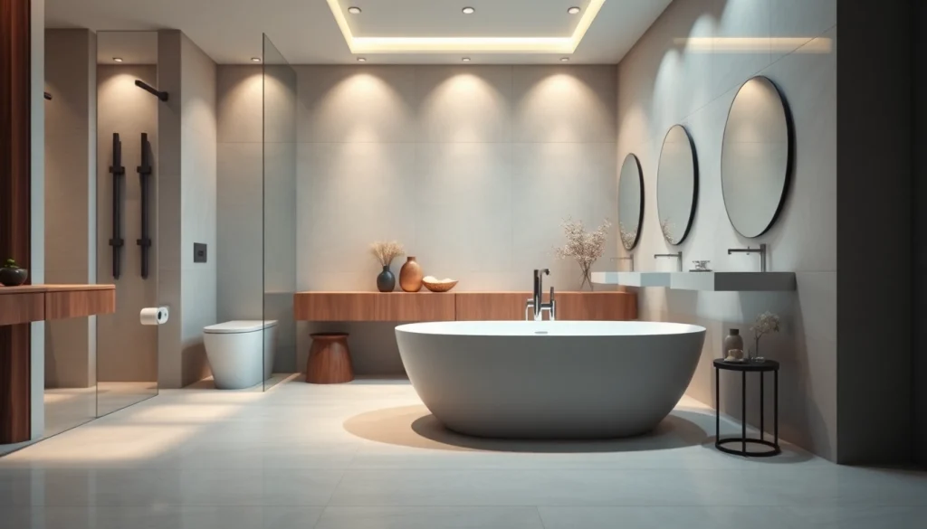Enhance your space with stunning bathroom remodelling featuring modern design elements.