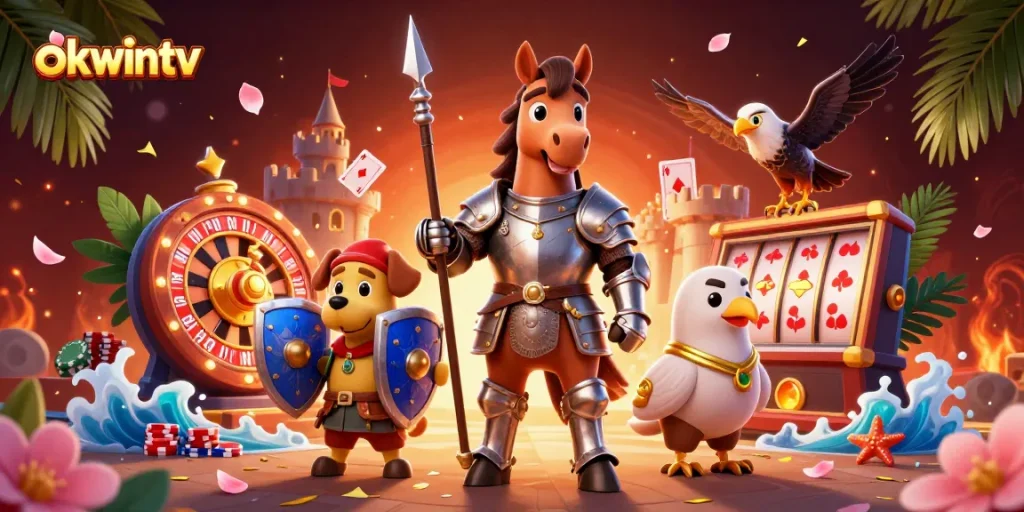Experience thrilling casino games with okwintv featuring vibrant characters and dynamic gaming elements.