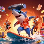 Engage with deck builder winchester va as a shark surfs gold with colorful slot reels exploding.