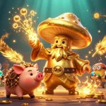 Experience thrilling gameplay at 789F with golden winnings and magical treasures in this vibrant casino scene.