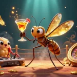 Engage in thrilling gameplay at xo88 with a vibrant casino mascot and dynamic gaming elements in a stunning 3D illustration.