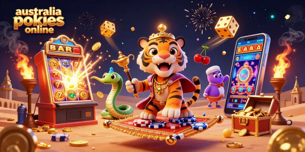 Experience exciting australia pokies online with vibrant characters and dynamic casino elements.