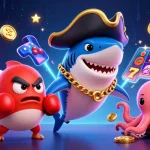 Experience real money casino games in Australia with a dynamic illustration featuring unique sea characters.