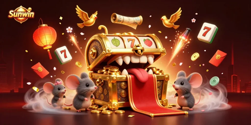 Sunwin invites players to spin the slot reels and discover treasures in a vibrant 3D casino world.